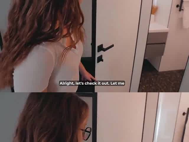 Wet Apartment Manager Came To Inspect The Apartment And Fixed The Pipe Issue