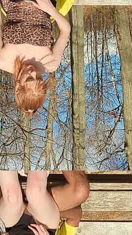 Freeuse Redhead Caught Public Deepthroat and Outdoor Fuck 30min