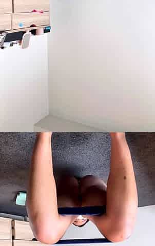 Hungry brunette solo masturbation
