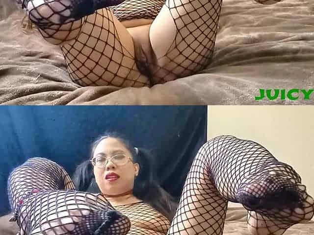 Fit Petite Asian Goddess Shows off Her Feet in Fishnet Pantyhose Bodysuit Vol 6