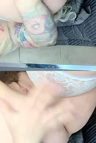 Large amateur cam woman uses two of her toys to masturbate
