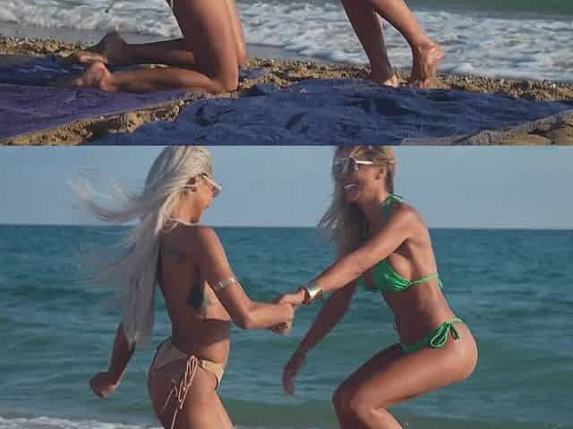 Delightful pornstars hot lesbian outdoor scene