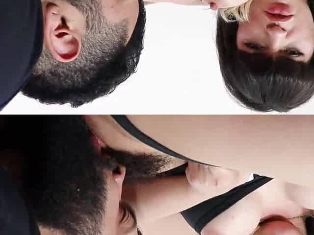 Screwing this wicked white cutie's unshaved twat and booty