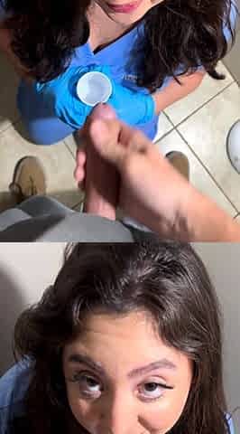 Amateur Cute Brunette Facial