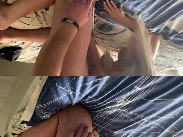 Blonde Amateur Babe with Big Tits Has Intense Orgasm