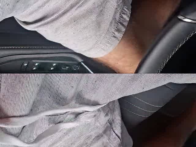 Risky masturbation in public with a sexy angel at the bus stop!