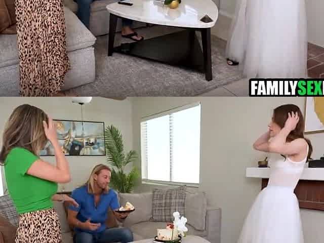 Step daddy screws step daughter previous to her wedding