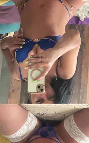 Blue Lace Mirror Tease with My Squirt-stained Mirror