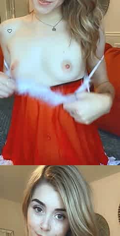 Cute amateur webcam teen girl toying pussy on webcam