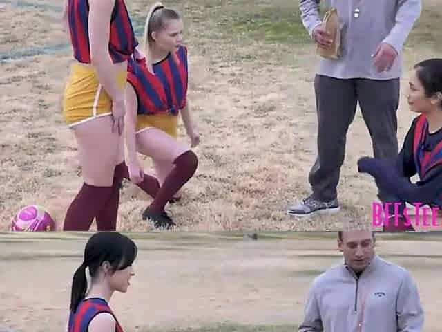 Foursome sex with teens and large jock chap