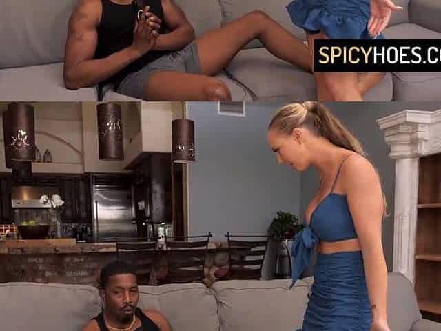 Blond hottie will forgive her ebony boyfriend if this guy anals her coarse - Paisley Porter