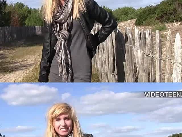 pleasant eighteen years old Vicky does a porn casting