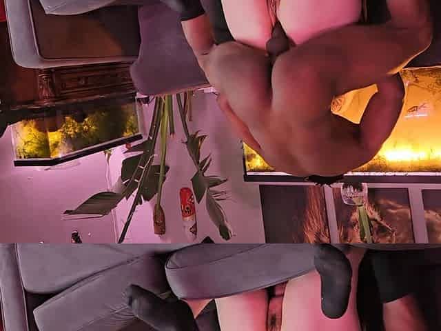 Hairy Pussy Pounding in Livingroom