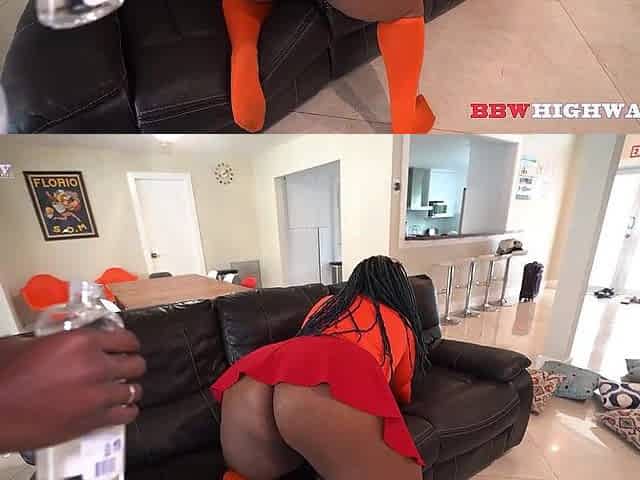 SCARLET ERZA SPITS SWALLOWS AND SUCKS LARGE EBONY RAMROD