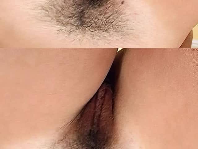 Young European girl Sprenda showing her hairy pussy