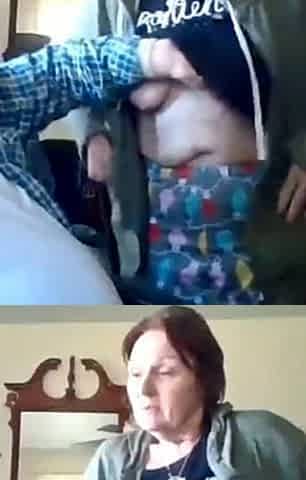Dad plays with Mom's tits