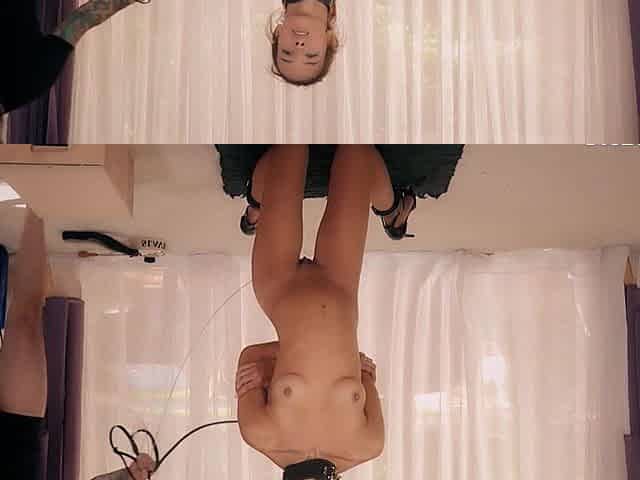 Stunning slave Charity Crawford drops on her knees to give head