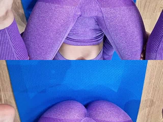 My Stepdaughter Asks Me to Make a Video of Her Doing Yoga for Tiktok and I End up Licking Her Vagina