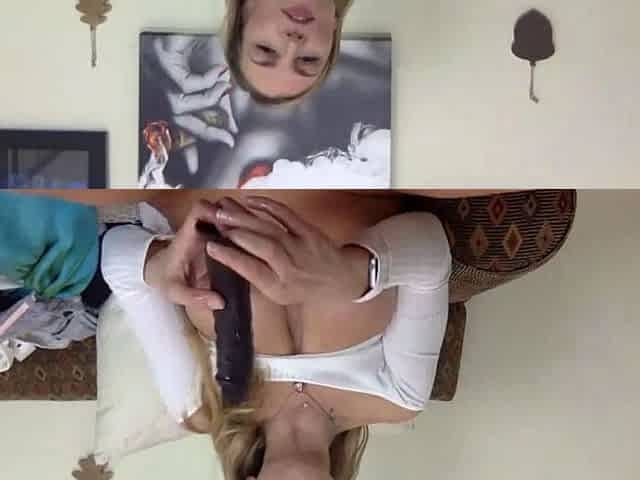 Big boob brunette masturbates on webcam