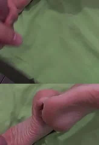 Hot MILF in Black Toes Footjob!