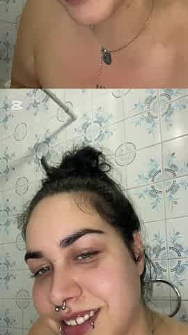 Busty Chubby Plays with Oil All Over Her Body