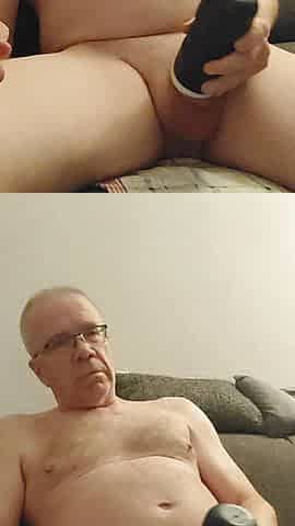 A quiet evening playing with my cock and a pussy