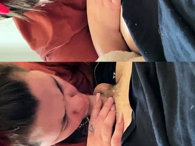 Brunette hookup amateur blowjob and dirtytalk sexdate