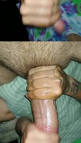 Skinny Asian teen jerks massive cock of her boyfriend [POV]