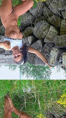 Fit German Latina Christy Ley Tricked to Risky Outdoor Fuck at Model Job