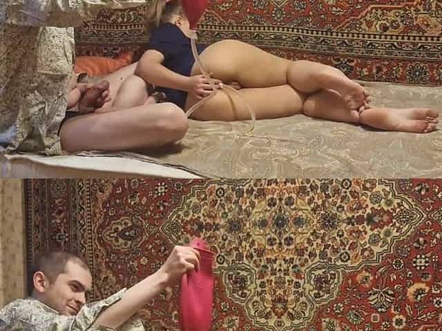 Sasha Earth gives a Anastasia Mastix an enema at home