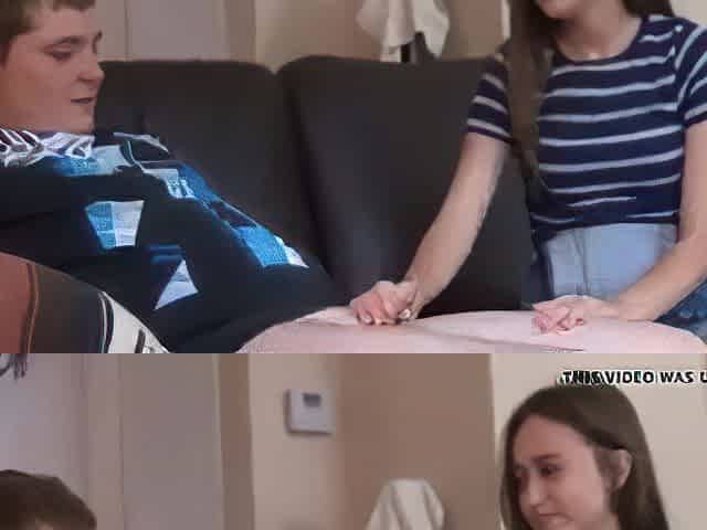 Sister bangs small dong chubby brother