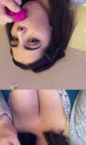 Busty brunette bitch with big boobs