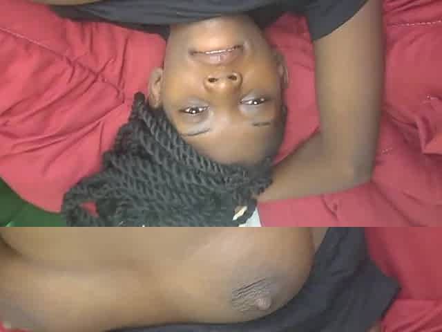 Ebony Afro cutie needs large rod