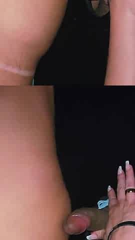 Married Fucking Stranger in Gloryhole in Front of Cuckold