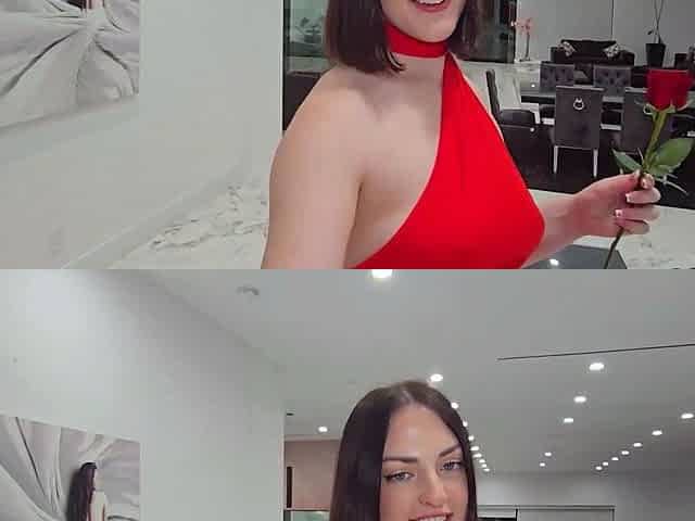 LucyLotua Red Dress Ass Spread