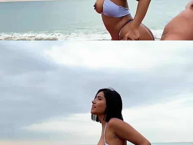 Busty amateur teen outdoor hardcore action with cum