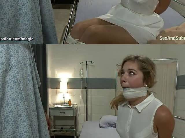 Shaggy twat nurse tied in hospital (Lia Lor, Mr Pete)