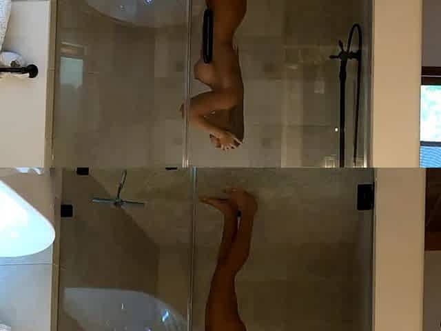Spying on allies Wife in the shower and that babe invites me in for creampie