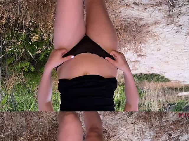 Cumming in My Panties Cum on Pussy Outdoor Amateur Video 4K
