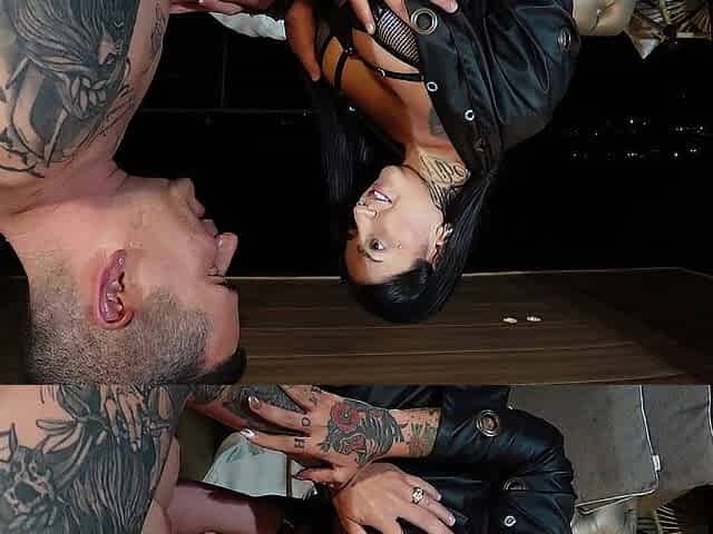 Concupiscent tattoo artist tastes and rides her client's biggest wang - LA ROLA