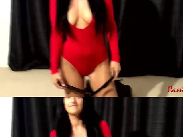 Feisty Slim Brunette Likes Her Toy Masturbation