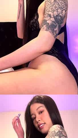 Naughty Asian milf Julia solo masturbation close up