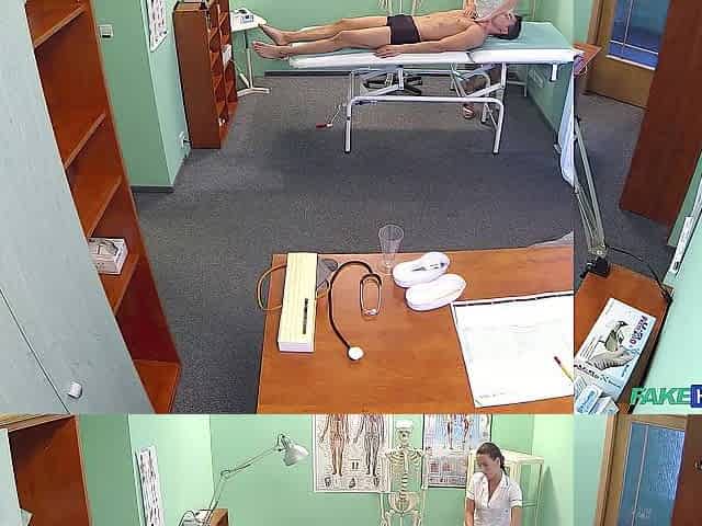 Glamorous NURSE IN UNIFORM give massage and bangs her Patient - Faker Hospital