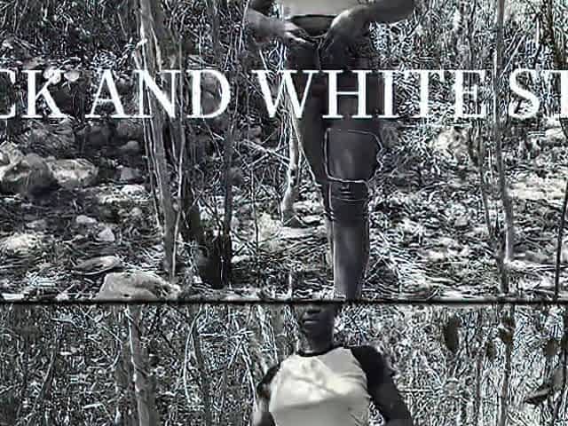 Ebony Angel with Mosquito bites on her legs Alone in the forest