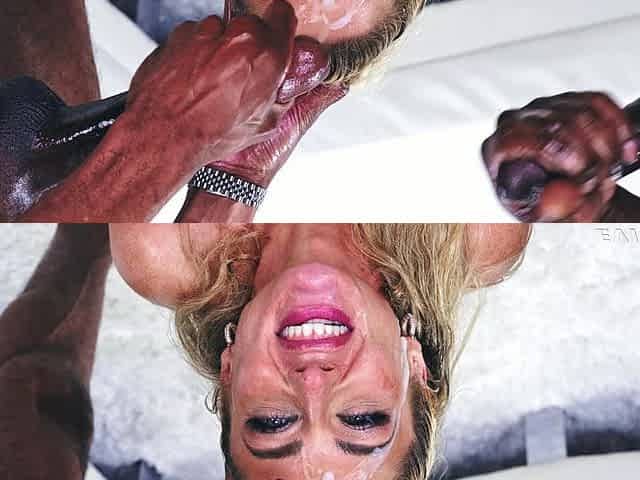 Sadie Summers gets jizz allover her face