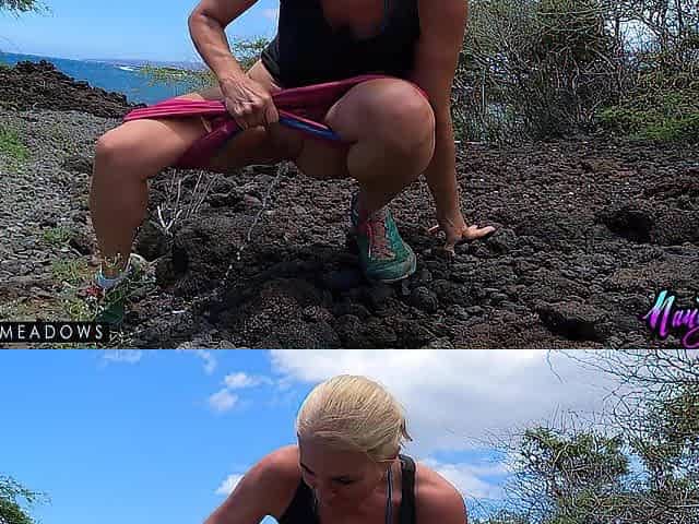 Pit Stops - Pissing on my Maui hike - Pissing mother I'd like to fuck Joanna Meadows - NaughtyJoJo