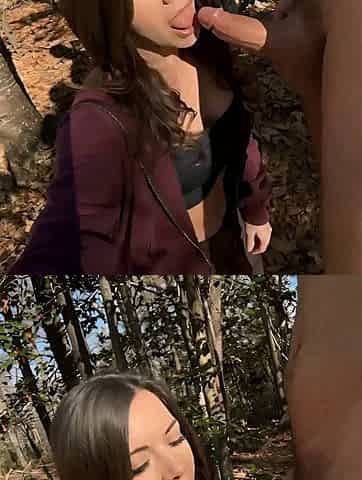 karen fuck in the forest