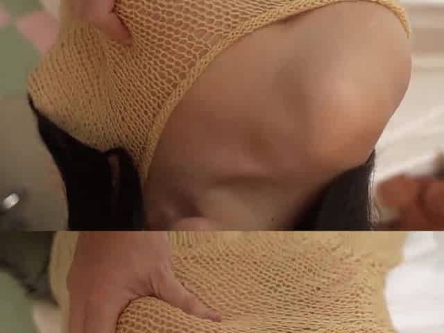 Oriental woman is shy in advance of having sex after school.