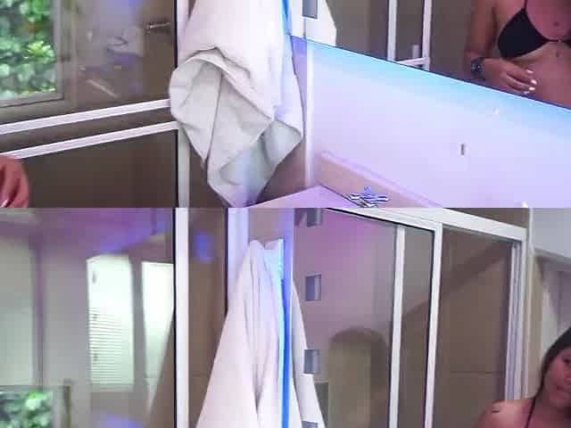 Hawt Latin chick masturbates in advance of entering the shower