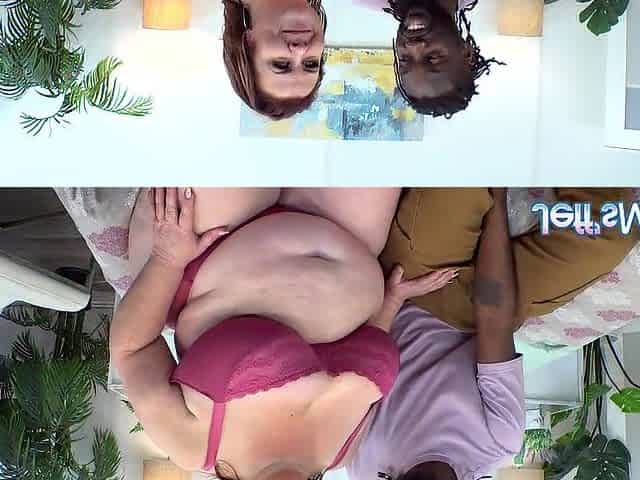 Chubby Mature Lady Lynn Perfectly Handles a Black Cock